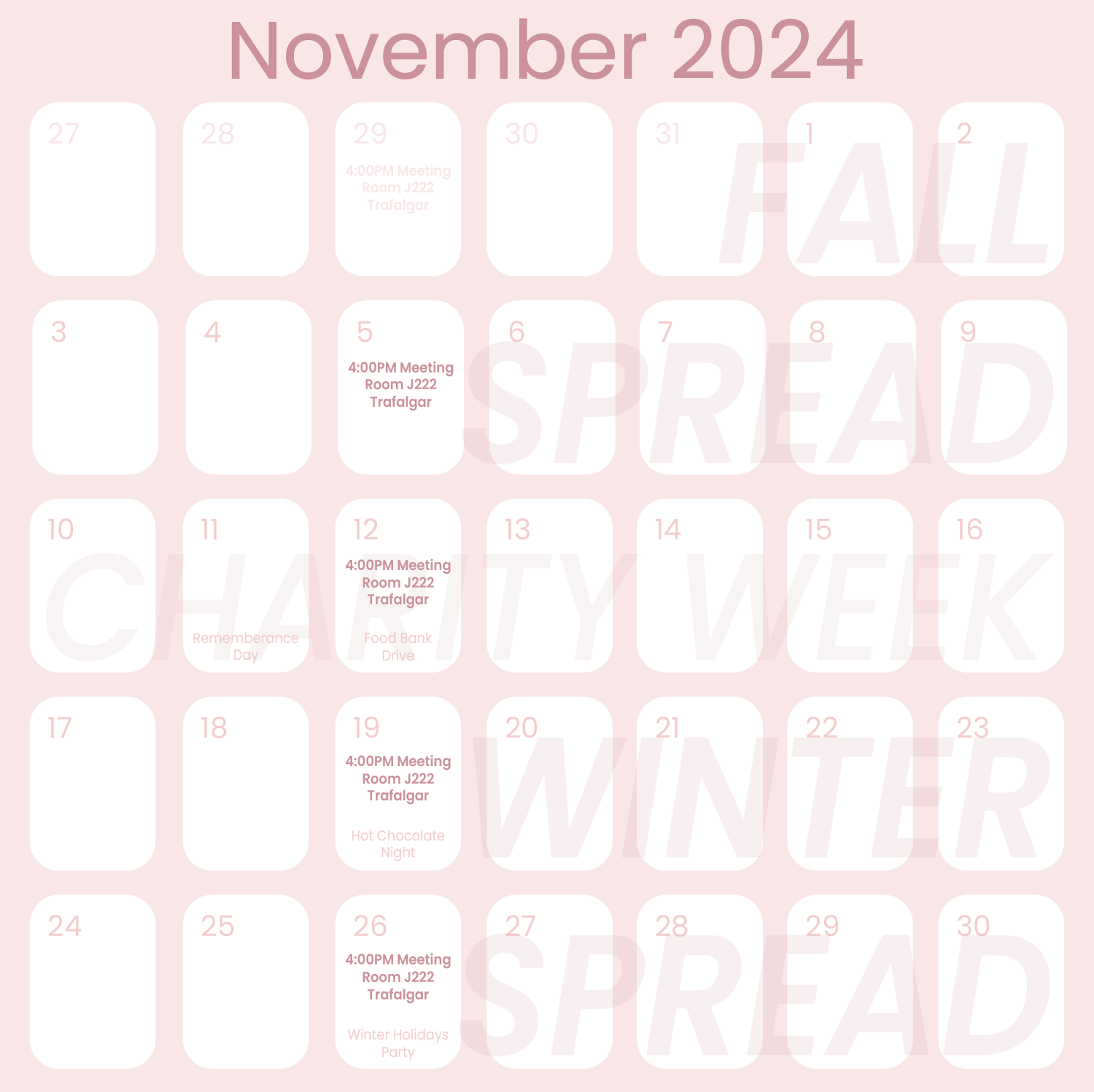 November Calendar